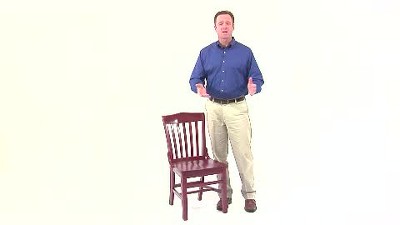 Elegant Mahogany Wood Vertical Slat Side Chair in Rich Brown