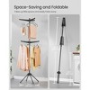 2-Tier Foldable Clothes Drying Rack, 6 Rotatable Arms, 54 Hanger Capacity, Stainless Steel Frame, 33lb Load, Space-Saving Design - 2 of 4