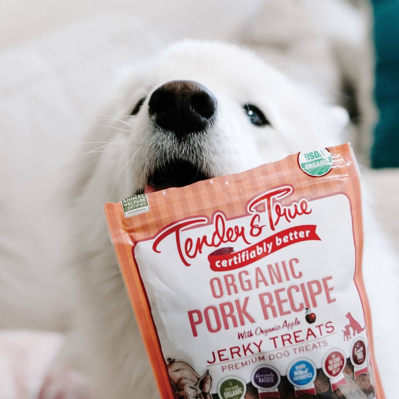 Tender &#38; True Organic Pork Recipe Jerky Dog Treats - 4oz, 5 of 6