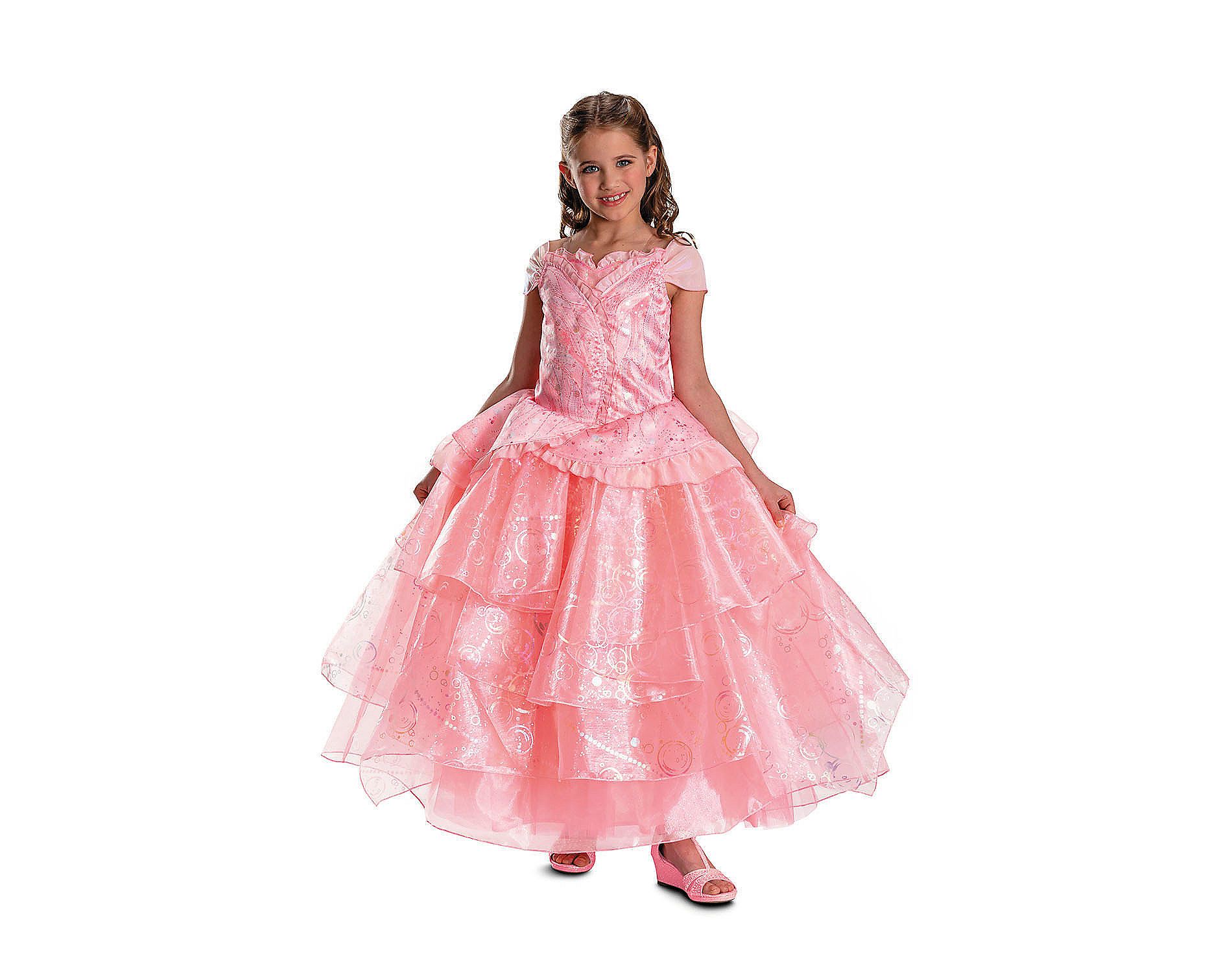 Wicked Girls' Glinda Halloween Prestige Costume Dress - Pink - 4-6