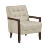 Grungis Leather  Accent Chair,31.5"W Arm Chairs with Solid Wood Arms and Legs for Bedroom,Reading Room - 2 of 4