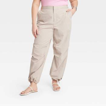 Women's High-rise Slim Fit Effortless Pintuck Ankle Pants - A New Day™  Off-white 4 : Target
