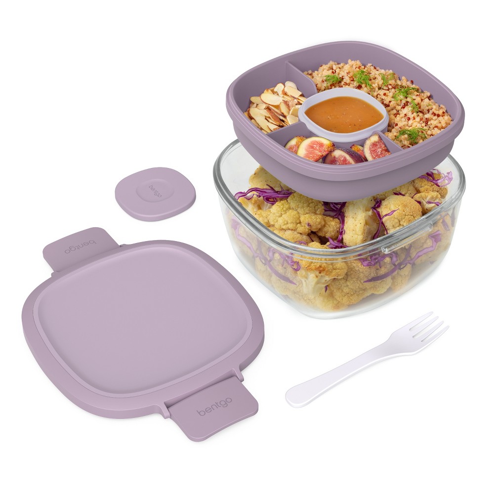 Photos - Food Container Bentgo 7.6c Glass Salad Container Lavender