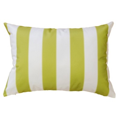 TopComfy Support Pillow Horizon Stripe Weather Resistant Cozy Soft for Patio and Indoor, Green, 17"*17"*10"
