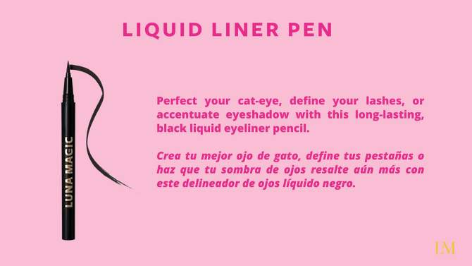 LUNA MAGIC Liquid Liner Pen - Black, 2 of 8, play video