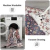 Area Rug, Washable Rug Machine Washable Non-Slip Low Pile Vintage Oriental Medallion Floral Carpet for Living Room/Bedroom/Nursery/Kitchen - 4 of 4