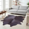 HomeRoots 6' X 7' Lavender Cowhide Hand Knotted Area Rug - 2 of 4
