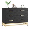 Dresser for Bedroom with 3/4/6/8 Drawer, TV Stand Wood Dressers Chest of Drawers with Wide Drawers and Metal Handles - 3 of 4