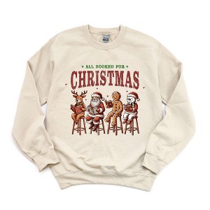 Simply Sage Market Women's Graphic Sweatshirt Booked For Christmas Stool - 1 of 4