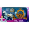 Mattel Disney Princess Cinderella’s Rolling Carriage with Gold Details & White Horse with Brushable Mane & Tail, Inspired by Disney Movie - 2 of 4