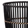 Maggift Planters Bamboo Footed Planters with Outdoor Indoor, Decorative Plant Pots for Garden, Balcony, Home Decor, 2 Pack Black 10“ and 12” - 2 of 4