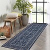 Acekool Washable Area Rug, Vintage Boho Floral, Non-Slip Low Pile Carpet for Living Room, Bedroom, Nursery, Playroom, Dining Room - 2 of 4