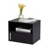 Resenkos Set of 2 Modern Floating Bedside Wall Mounted Nightstand with Drawer for Bedroom, Black - 2 of 4