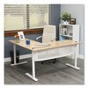 Workspace by Alera L-Shaped Writing Desk, 59.05" x 59.05" x 29.53", Beigewood/White - 3 of 4