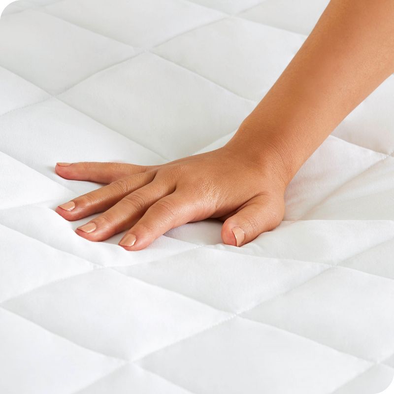 Bare Home Quilted Hypoallergenic Down Alternative Fiberfill Fitted Mattress Pad, 5 of 9