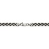 Black Bow Jewelry Men's 6mm, Sterling Silver Antiqued Solid Spiga Chain Necklace - 4 of 4