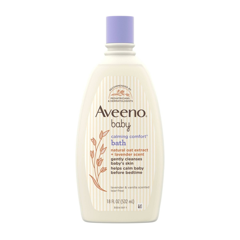 Photos - Shower Gel Aveeno Baby Nighttime Calming Comfort Bath, Body & Hair Wash - Lavender an 