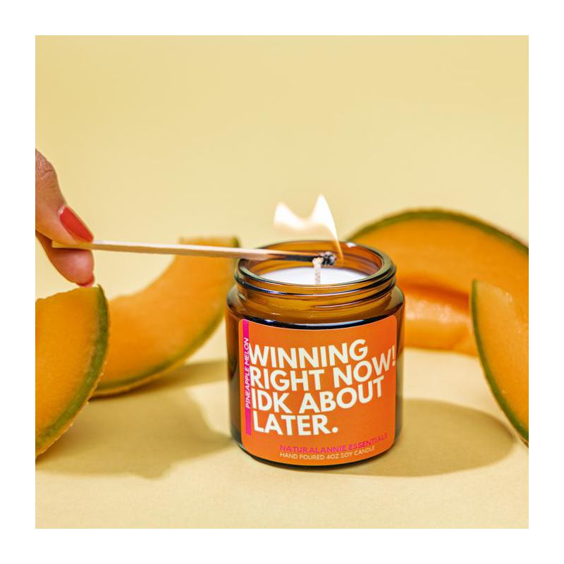 NaturalAnnie Essentials Winning Right Now! IDK About Later Pineapple & Melon Candle, 1 of 3