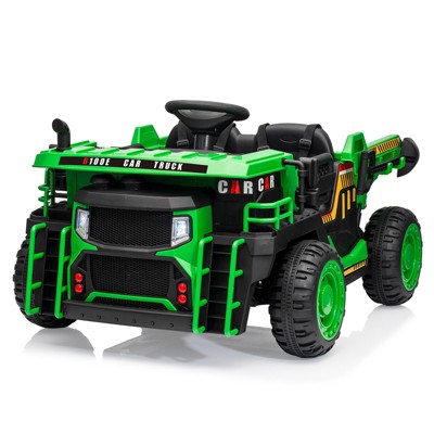 Ride On Dump Truck, 2 Seater Ride On Construction Vehicle with Remote Control, Electric Dump Bed, Ride On Car Toy for Kids