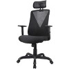 Homy Casa Ergonomic Office Chair with Adjustable Headrest and Armrests for Home Office, Black - 2 of 4