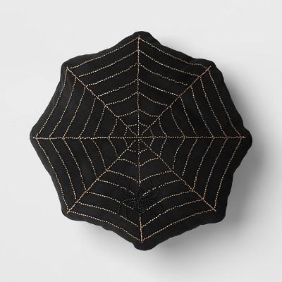 Shaped Beaded Web Pillow - Black/Gold - Threshold™
