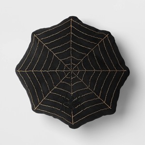 Shaped Beaded Web Pillow - Black/Gold - Threshold™ - 1 of 4