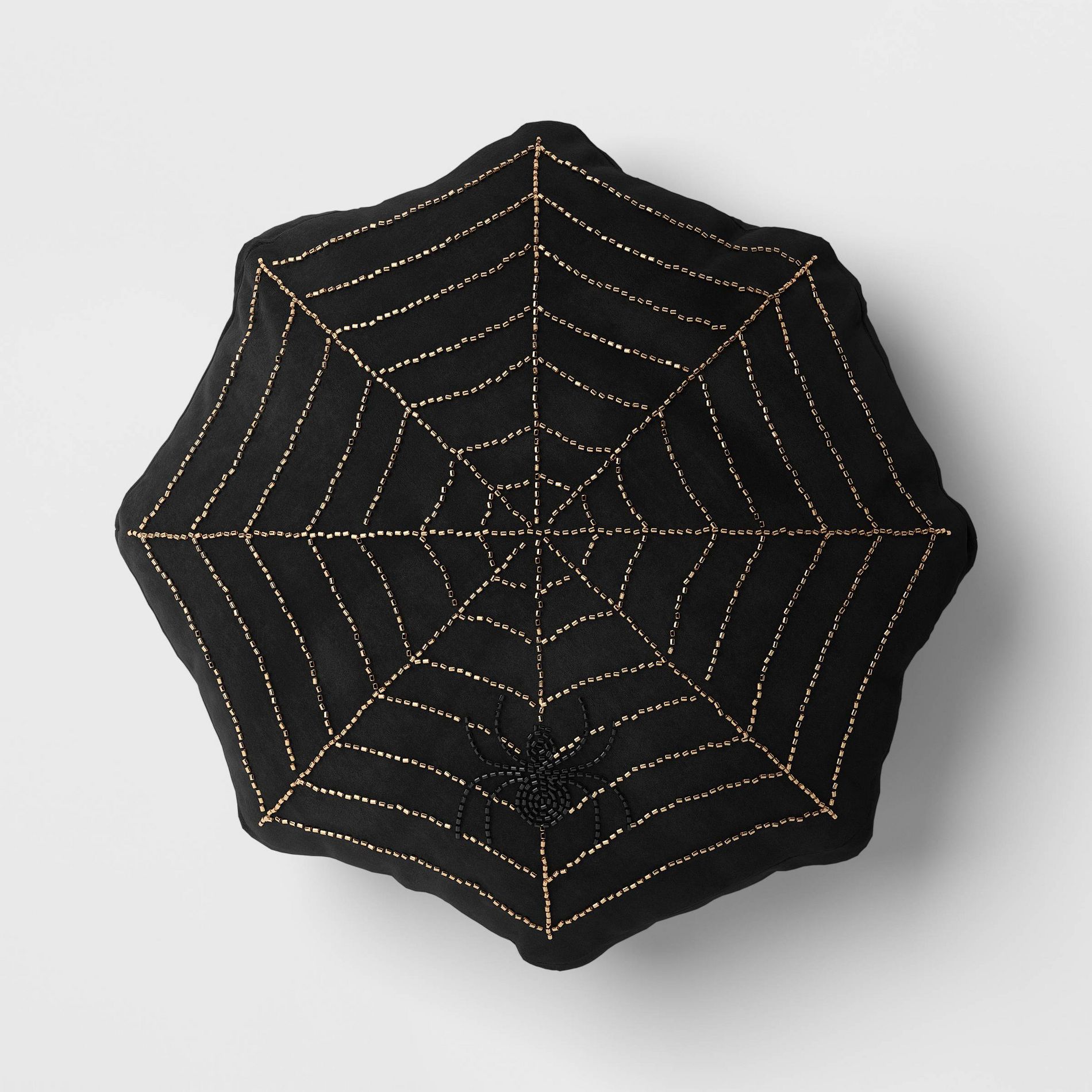 Shaped Beaded Web Pillow - Black/Gold - Threshold™