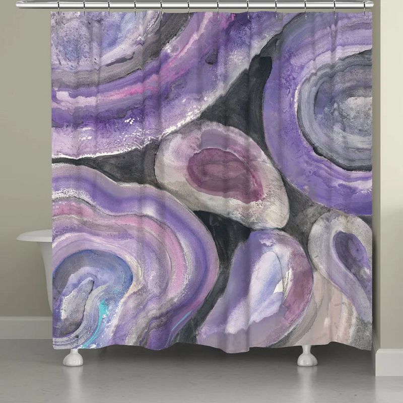 Laural Home Purple Geode Shower Curtain, 1 of 2