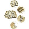 Elerevyo Women's Sequins Decor Metal Interlocking Buckles Elastic Waist Belt 2 Pcs - 2 of 4