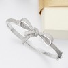 Ross-Simons 0.15 ct. t.w. Diamond Bow Bangle Bracelet in Sterling Silver - 4 of 4