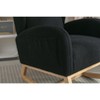 CAVINAS Modern Rocking Chair, Teddy Fabric Accent Chair with Side Pocket and Wooden Legs for Bedroom, Living Room - 4 of 4