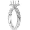 Pompeii3 5/8ct Princess Cut Diamond Halo Engagement Ring Setting Matching Band White Gold - 2 of 4