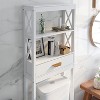 Acekool Bathroom Over The Toilet Storage Cabinet, Freestanding Above Toilet Space Saver Organizer with 1 Drawer and 2 Open Shelves, White - 4 of 4