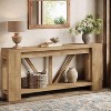 70.9-Inch Extra Long Console Table, 2-Tier Farmhouse Sofa Table Behind Couch, Large Entry Console with Storage for Hallway, Foyer - 2 of 4