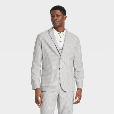 Houston White Adult Houndstooth Casual Fit Blazer - Gray M