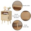 ChicFurnit Nightstands Wooden Bedside Table Night Stand with Drawer and Shelf Modern End Table for Bedroom Storage, Beige, 15.75"*11.81"*22.83" - 4 of 4