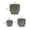 GDFStudio Petra Modern Vira Patio Ceramic Flowerpot (Set of 3) - 3 of 4