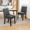 NicBex Modern Dining Chair Set of 2 Kitchen & Dining Room Chairs with Cushion Seats and Wood Legs Upholstered Linen Fabric Armless Chair - 2 of 4