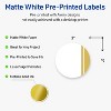 Avery Printable Round Labels, Gold Double-Dipped Edge, 3" Diameter, Matte White Round Labels, Permanent, Laser/Inkjet, 60ct, Great for Product Labels - 2 of 4
