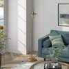 Hudson and Canal Nautical Floor Lamp with Glass Shade Brass/Clear: Metal Base, Push Button Foot Switch - 3 of 4