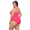 Aqua Green, Women's Surplice Trim Overlay One Piece - 2 of 3