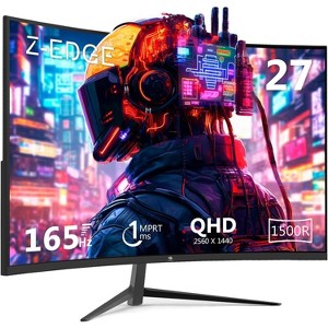 Z-EDGE UG27Q 27" 165Hz Curved Gaming Monitor, QHD(2560x1440) MPRT 1ms, Frameless LED Gaming Monitor - 1 of 4