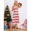 cheibear Women's Sleeveless Racer Back Full Slip Camisole Midi Nightgowns - 2 of 4