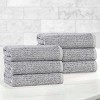 Viscose Cotton Blend Medium Weight Soft Textured Ribbed Towel Set by Blue Nile Mills - 2 of 4