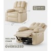 Recliner Chair with Heat & Massage - 360° Swivel Rocking Chair with USB Port, Cup Holders, Side Pockets - 3 of 4