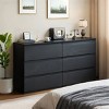 6-Drawer Wood Dresser,Modern Bedroom Dresser with Concealed Handles & 6 Deep Drawers,Storage Cabinet for Living Room or Entryway-Cuddlewood - 3 of 4