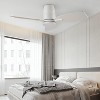 TALOYA 42 in. LED Indoor White Flush Mount Ceiling Fan with 3-Color Light and Remote, Reversible DC Motor and Blades for Home - 4 of 4