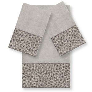 Linum Home Textiles 100% Turkish Cotton SPOTS Embellished Towel Set - 1 of 4