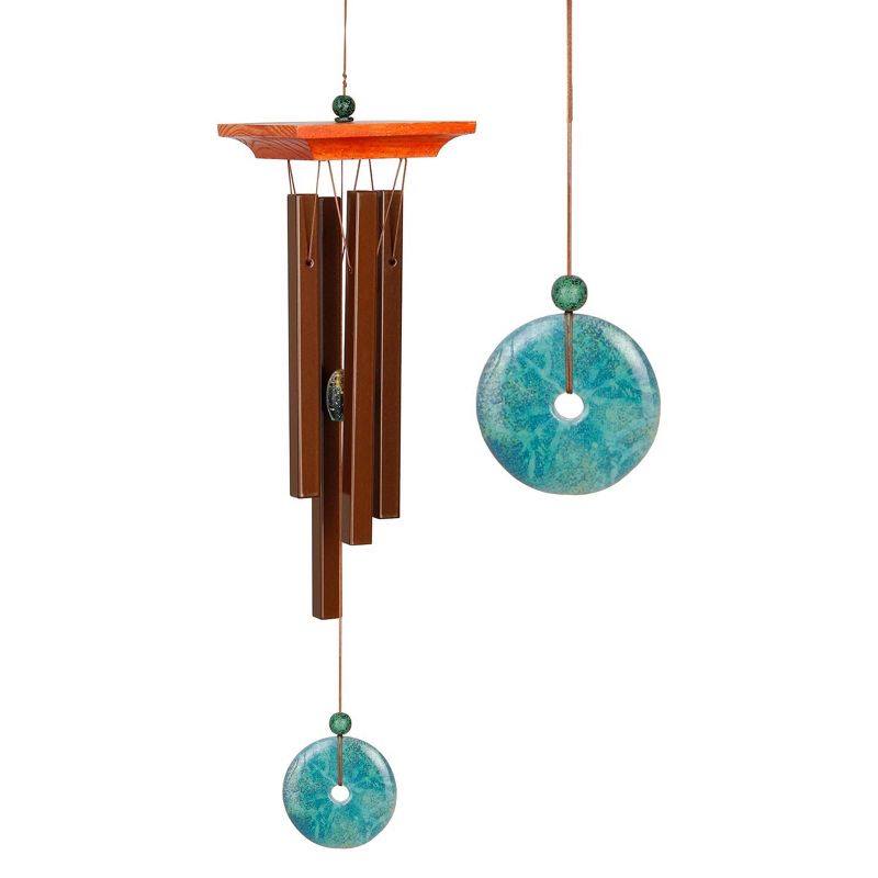 Woodstock Wind Chimes Signature Collection, Woodstock Turquoise Chime, Bronze Wind Chime, 4 of 11