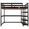 NicBex Twin/Full Size Loft Bed with Under-bed Desk & Storage,Space-Saving Study & Sleep Loft Bed with Shelves,Loft Bed for Kids,Teen,Adults - 2 of 4